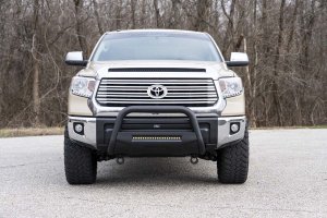 Toyota Tundra Tow Hook Brackets - Front - Rough Country - D-Ring Combo - Black - '07-'21 Toyota Tundra Tow Hook Brackets - Front - Rough Country - D-Ring Combo - Black - '07-'21